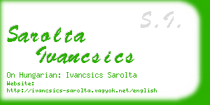 sarolta ivancsics business card